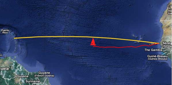 Record dell’Atlantico in cat